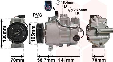 Van Wezel 0300K279 - Compressore, Climatizzatore autozon.pro