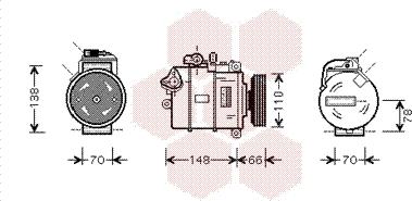 Van Wezel 0300K275 - Compressore, Climatizzatore autozon.pro