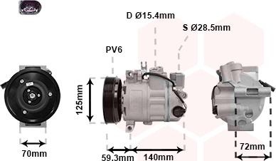 Van Wezel 0300K313 - Compressore, Climatizzatore autozon.pro