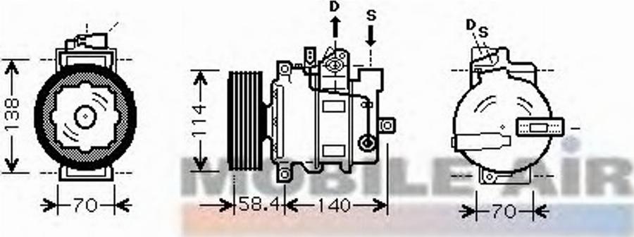 Van Wezel 0300K272 - Compressore, Climatizzatore autozon.pro