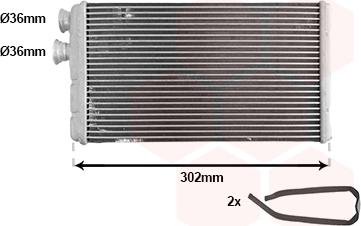 Van Wezel 03016701 - Scambiatore calore, Riscaldamento abitacolo autozon.pro