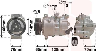 Van Wezel 0301K709 - Compressore, Climatizzatore autozon.pro