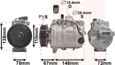 Van Wezel 0301K701 - Compressore, Climatizzatore autozon.pro