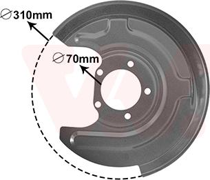 Van Wezel 0315373 - Lamiera paraspruzzi, Disco freno autozon.pro