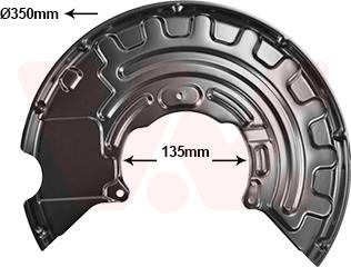 Van Wezel 0332371 - Lamiera paraspruzzi, Disco freno autozon.pro