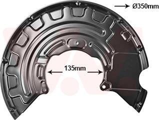 Van Wezel 0332372 - Lamiera paraspruzzi, Disco freno autozon.pro