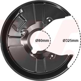 Van Wezel 0325375 - Lamiera paraspruzzi, Disco freno autozon.pro