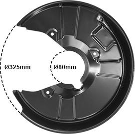 Van Wezel 0325376 - Lamiera paraspruzzi, Disco freno autozon.pro