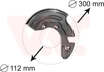 Van Wezel 0323372 - Lamiera paraspruzzi, Disco freno autozon.pro