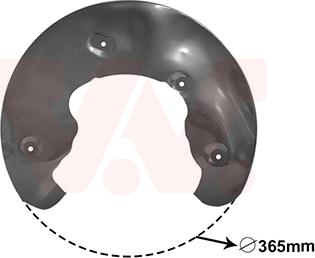 Van Wezel 0327371 - Lamiera paraspruzzi, Disco freno autozon.pro