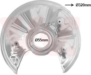 Van Wezel 0372374 - Lamiera paraspruzzi, Disco freno autozon.pro