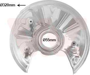 Van Wezel 0372373 - Lamiera paraspruzzi, Disco freno autozon.pro