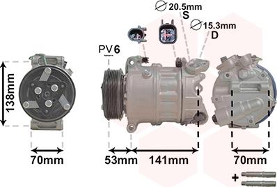 Van Wezel 0200K209 - Compressore, Climatizzatore autozon.pro