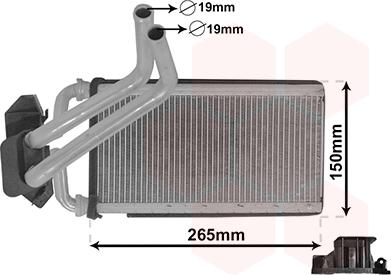 Van Wezel 07006140 - Scambiatore calore, Riscaldamento abitacolo autozon.pro