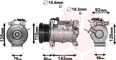 Van Wezel 0700K128 - Compressore, Climatizzatore autozon.pro