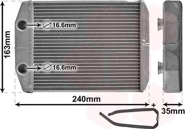 Van Wezel 15006014 - Scambiatore calore, Riscaldamento abitacolo autozon.pro