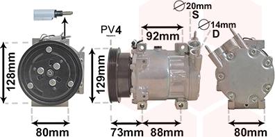 Van Wezel 1501K705 - Compressore, Climatizzatore autozon.pro