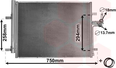 Van Wezel 18005428 - Condensatore, Climatizzatore autozon.pro