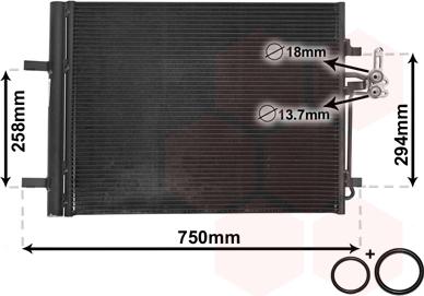 Van Wezel 18005427 - Condensatore, Climatizzatore autozon.pro