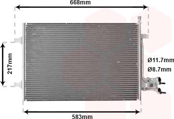 Van Wezel 18005395 - Condensatore, Climatizzatore autozon.pro