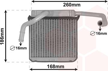 Van Wezel 18006607 - Scambiatore calore, Riscaldamento abitacolo autozon.pro