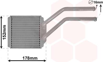 Van Wezel 18006614 - Scambiatore calore, Riscaldamento abitacolo autozon.pro