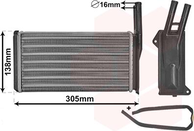 Van Wezel 18006093 - Scambiatore calore, Riscaldamento abitacolo autozon.pro