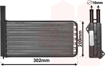 Van Wezel 18006154 - Scambiatore calore, Riscaldamento abitacolo autozon.pro