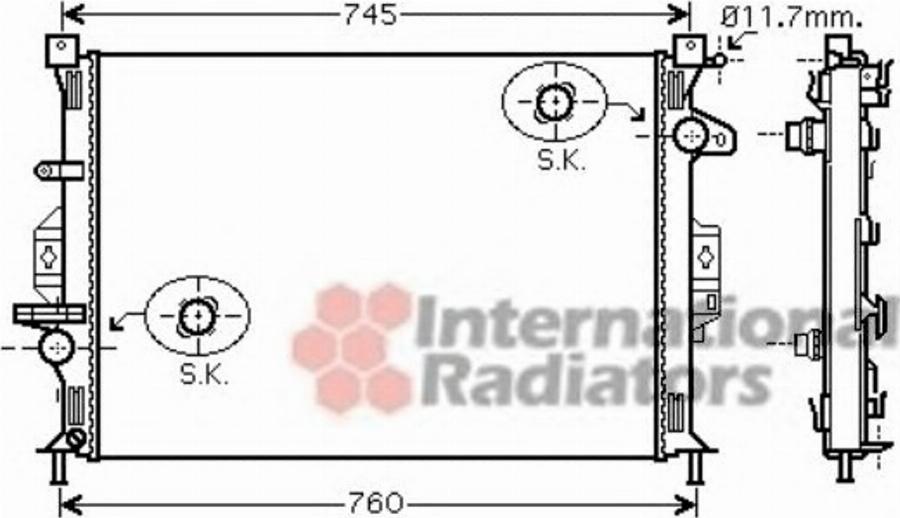 Van Wezel 18002422 - Radiatore, Raffreddamento motore autozon.pro