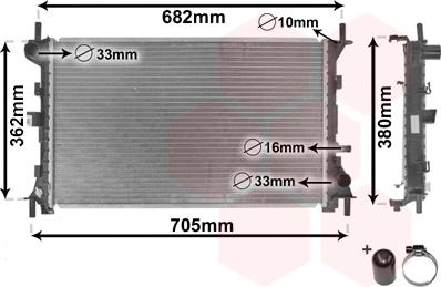 Van Wezel 18002264 - Radiatore, Raffreddamento motore autozon.pro