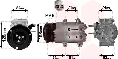 Van Wezel 1800K498 - Compressore, Climatizzatore autozon.pro