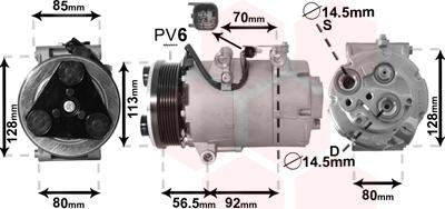 Van Wezel 1800K497 - Compressore, Climatizzatore autozon.pro