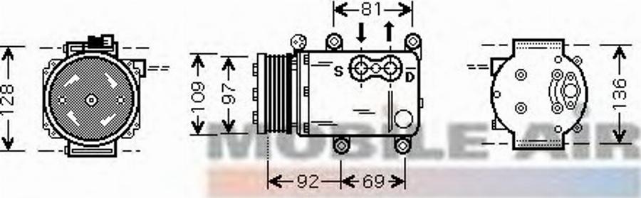 Van Wezel 1800K419 - Compressore, Climatizzatore autozon.pro