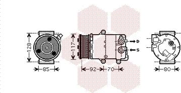 Van Wezel 1800K415 - Compressore, Climatizzatore autozon.pro