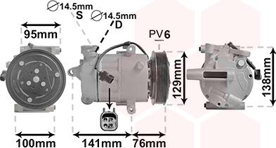 Van Wezel 1800K417 - Compressore, Climatizzatore autozon.pro