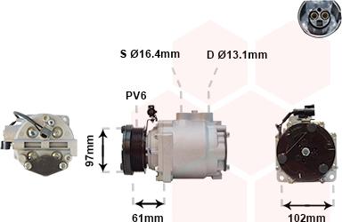 Van Wezel 1800K436 - Compressore, Climatizzatore autozon.pro