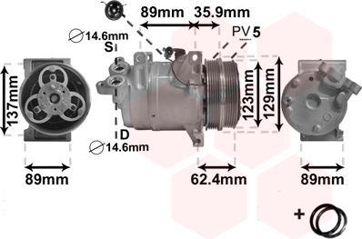 Van Wezel 1800K433 - Compressore, Climatizzatore autozon.pro