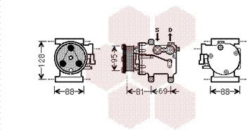 Van Wezel 1800K437 - Compressore, Climatizzatore autozon.pro