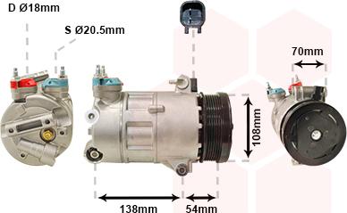 Van Wezel 1800K478 - Compressore, Climatizzatore autozon.pro