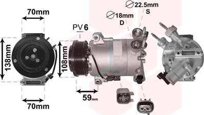 Van Wezel 1800K586 - Compressore, Climatizzatore autozon.pro