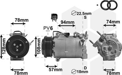 Van Wezel 1800K587 - Compressore, Climatizzatore autozon.pro