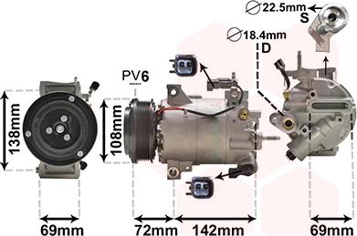 Van Wezel 1800K603 - Compressore, Climatizzatore autozon.pro