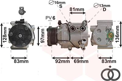 Van Wezel 1800K171 - Compressore, Climatizzatore autozon.pro