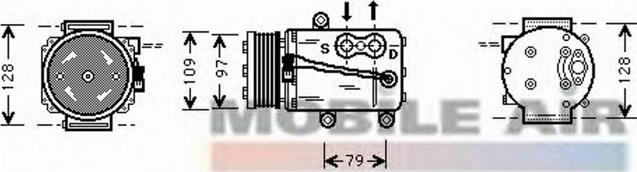 Van Wezel 1800K340 - Compressore, Climatizzatore autozon.pro