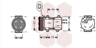 Van Wezel 1800K351 - Compressore, Climatizzatore autozon.pro