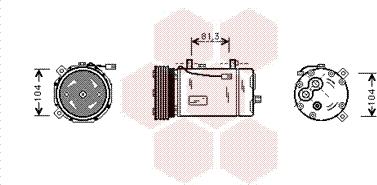 Van Wezel 1800K307 - Compressore, Climatizzatore autozon.pro