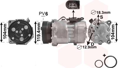 Van Wezel 1800K321 - Compressore, Climatizzatore autozon.pro