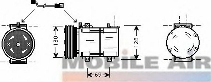 Van Wezel 1800K290 - Innesto elettromagnetico, Compressore clima autozon.pro