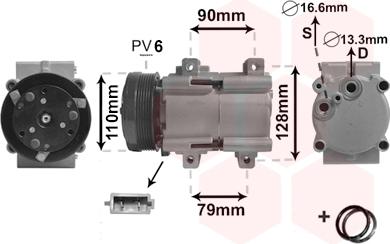 Van Wezel 1800K284 - Compressore, Climatizzatore autozon.pro