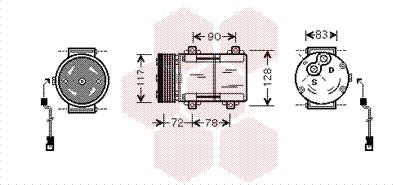 Van Wezel 1800K285 - Compressore, Climatizzatore autozon.pro